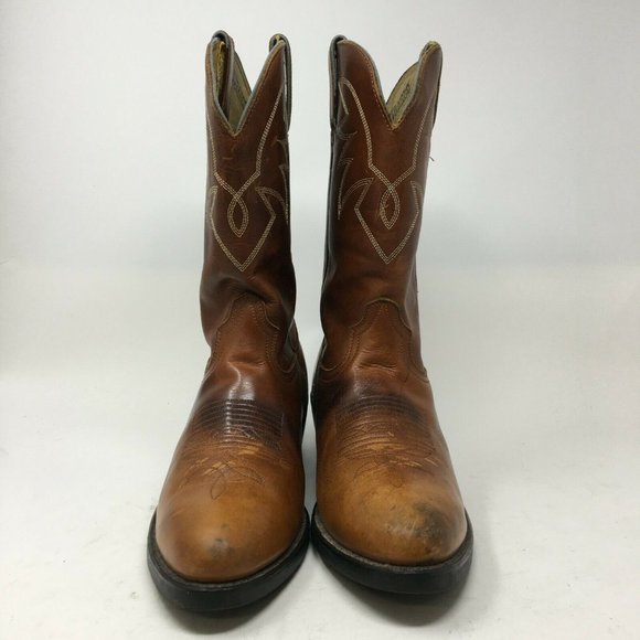 Durango Western Cowboy Boots Womens 9 EE Brown Leather Mid Calf Pull On TR762 - Picture 4 of 11